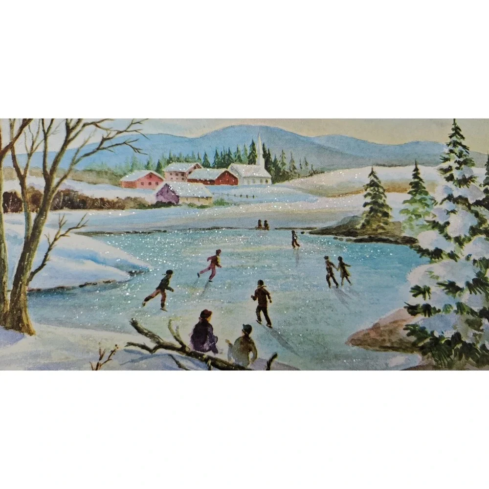 11 Old Vintage Used‎ Christmas Card Fronts for Crafts Winter Snow Country Woods